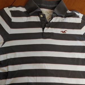 Hollister men's polo shirt size medium Gray